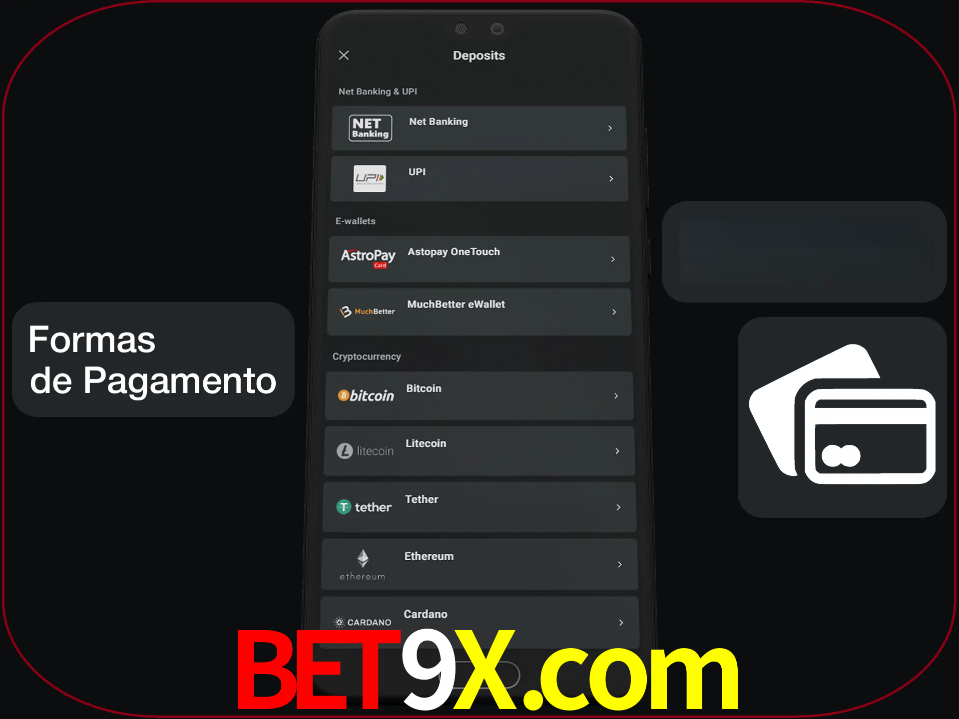 Escolha a forma de pagamento de sua preferência.